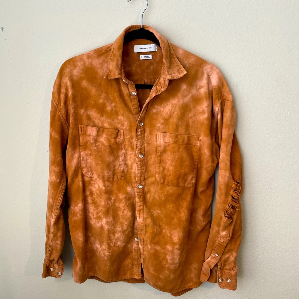 Urban Outfitters Button Up (Burnt Orange/Tie-Dye)